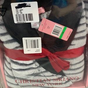 Christian Siriano L/XL Gray Animal Print Robe